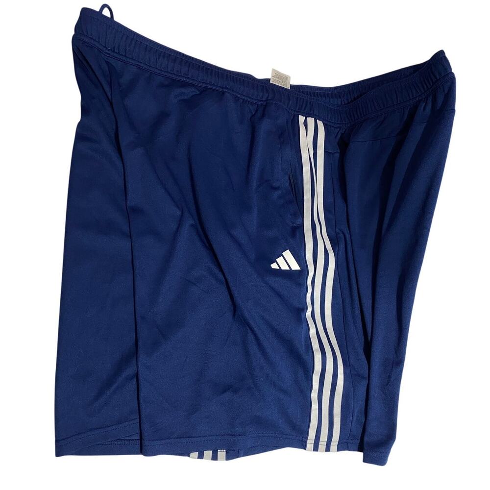 Adidas Athletic Shorts – Navy/White – Size 4XL – Classic 3-Stripes Design